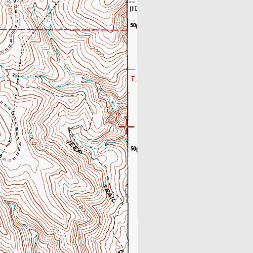 Topographic Map of Cow Creek, OR