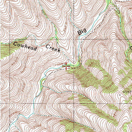 Topographic Map of Cowhead Creek, OR