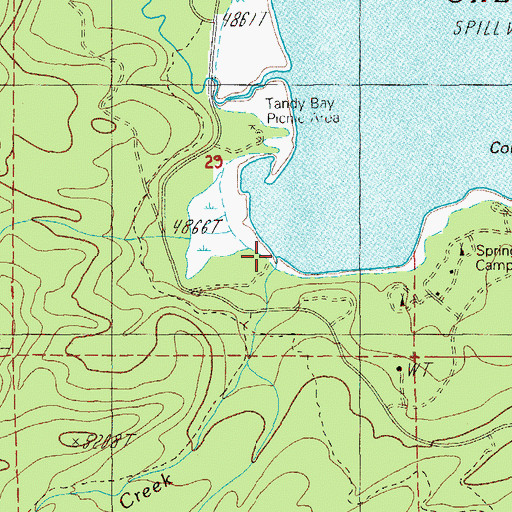 Topographic Map of Cowhorn Creek, OR