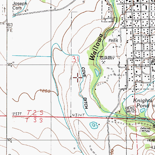 Topographic Map of Coye Ditch, OR