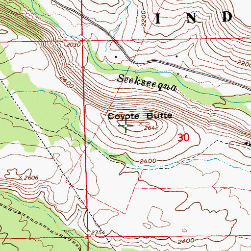 Topographic Map of Coyote Butte, OR
