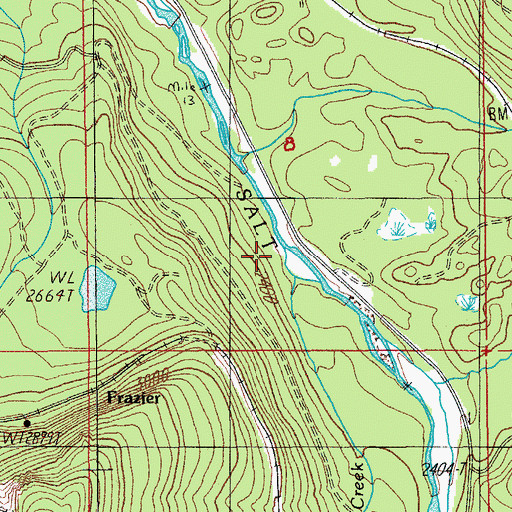 Topographic Map of Coyote Creek, OR