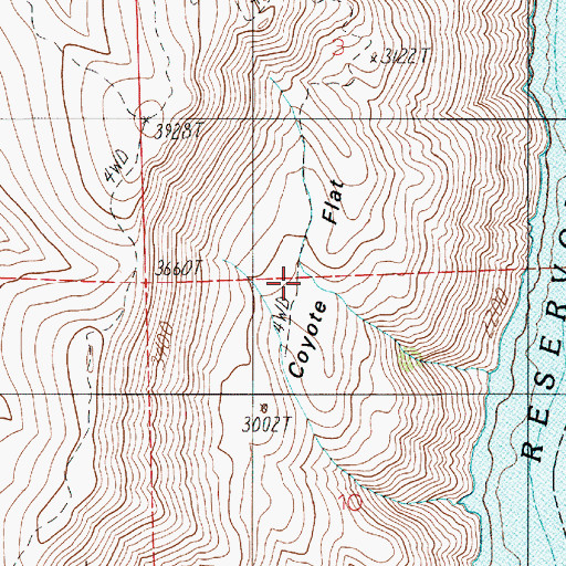 Topographic Map of Coyote Flat, OR