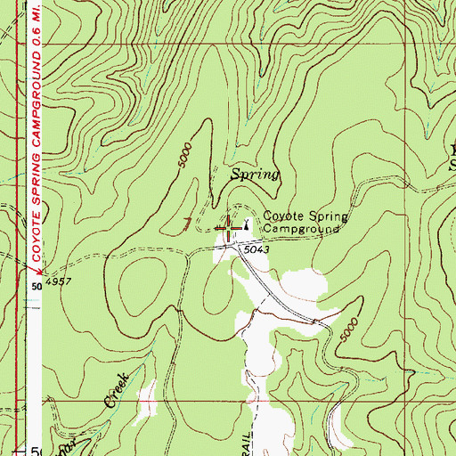 Topographic Map of Coyote Recreation Site, OR