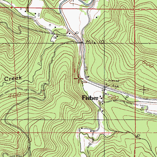 Topographic Map of Crab Creek, OR