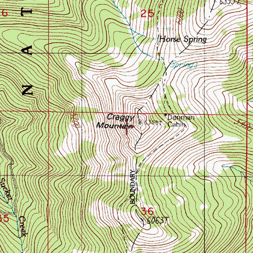 Topographic Map of Craggy Mountain, OR