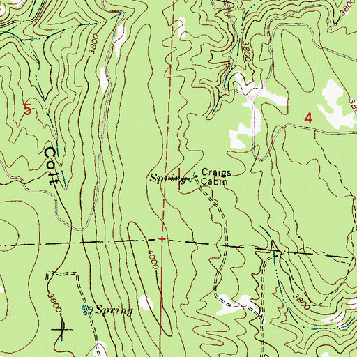 Topographic Map of Craigs Cabin, OR
