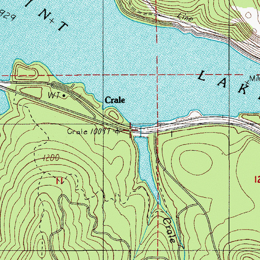Topographic Map of Crale Creek, OR