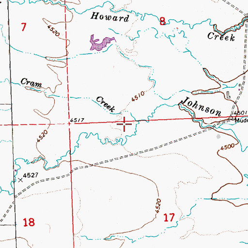 Topographic Map of Cram Creek, OR