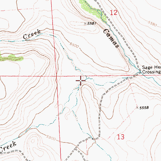 Topographic Map of Crane Creek, OR