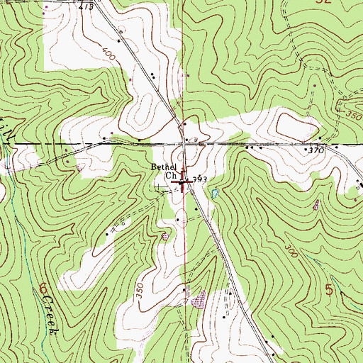 Topographic Map of Garden Baptist Church, AL