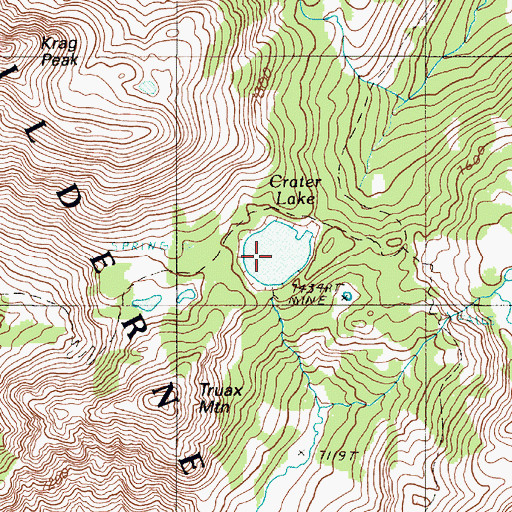 Topographic Map of Crater Lake, OR