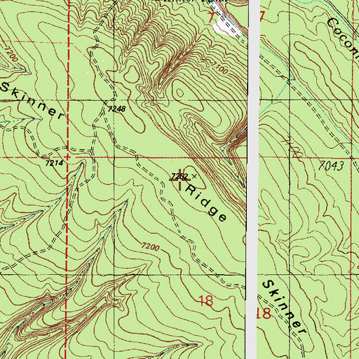 Topographic Map of Skinner Ridge, AZ