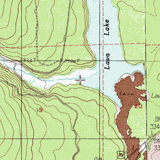 Topographic Map of Crescent Creek, OR