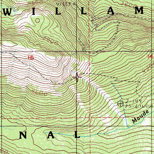 Topographic Map of Crescent Mountain Trail, OR