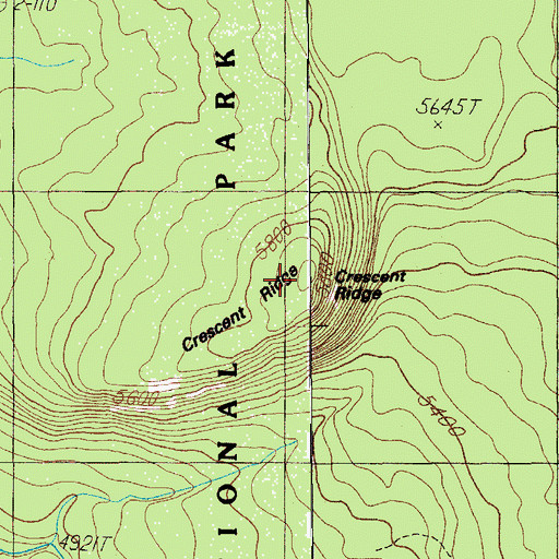 Topographic Map of Crescent Ridge, OR