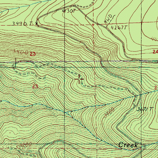 Topographic Map of Cripple Creek Trail, OR