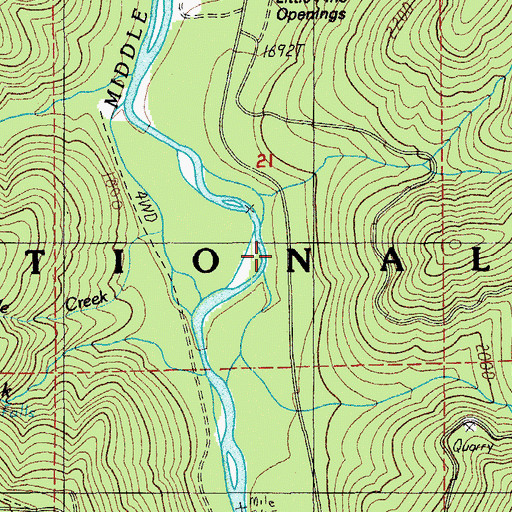 Topographic Map of Croft Forest Camp (historical), OR