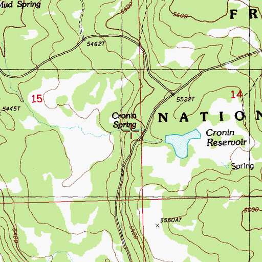 Topographic Map of Cronin Spring, OR
