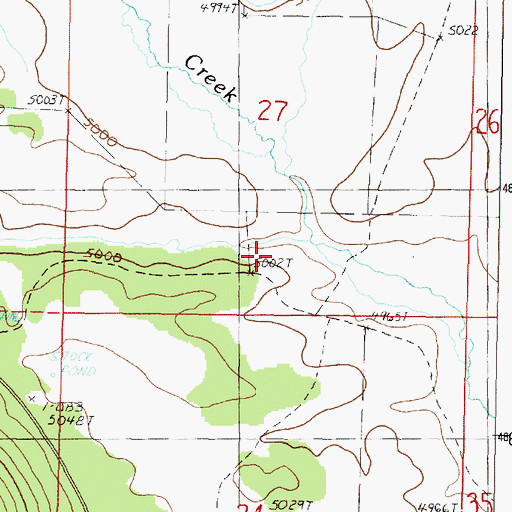 Topographic Map of Crooked Creek, OR