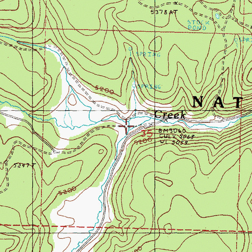 Topographic Map of Crooked Creek, OR