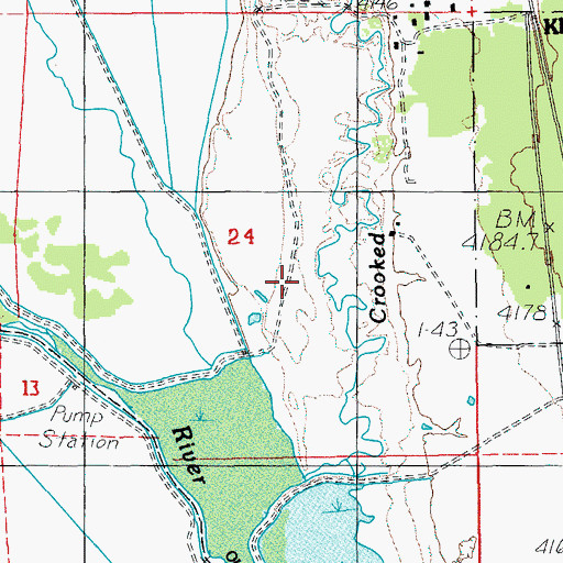 Topographic Map of Crooked Creek, OR
