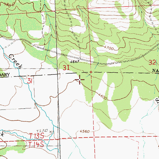 Topographic Map of Crosswhite Creek, OR