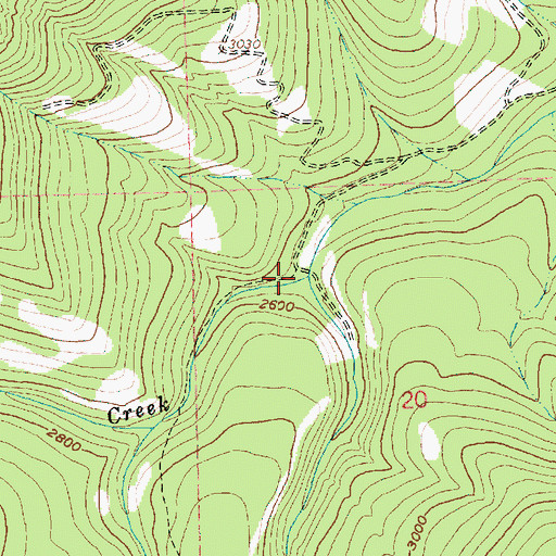 Topographic Map of Crow Creek, OR