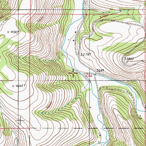 Topographic Map of Crow Creek, OR