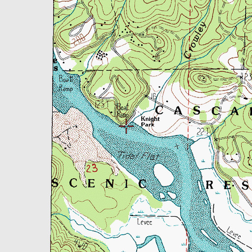 Topographic Map of Crowley Creek, OR