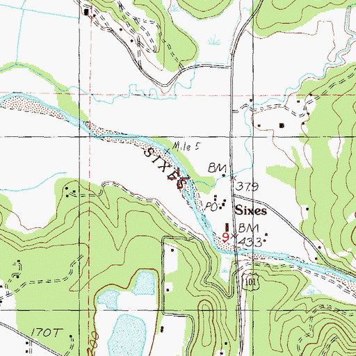 Topographic Map of Crystal Creek, OR