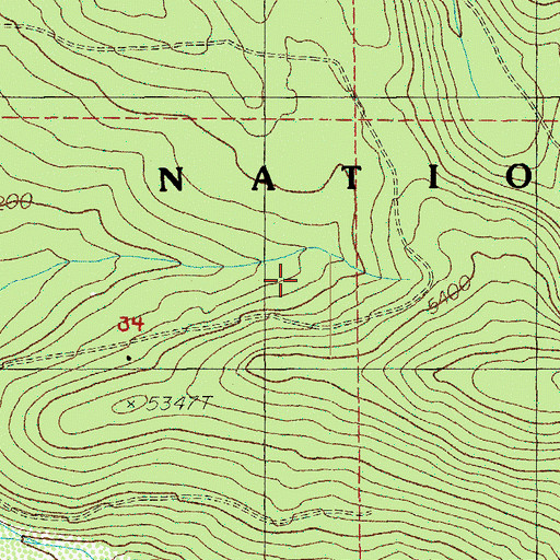 Topographic Map of Crystalline Spring, OR