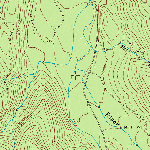 Topographic Map of Cub Creek, OR