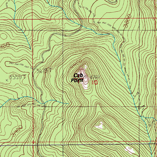 Topographic Map of Cub Point, OR