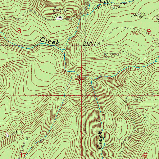 Topographic Map of Cultus Creek, OR