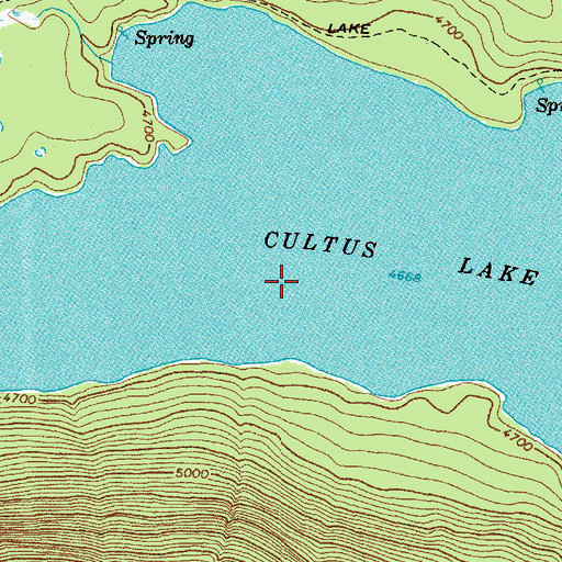 Topographic Map of Cultus Lake, OR