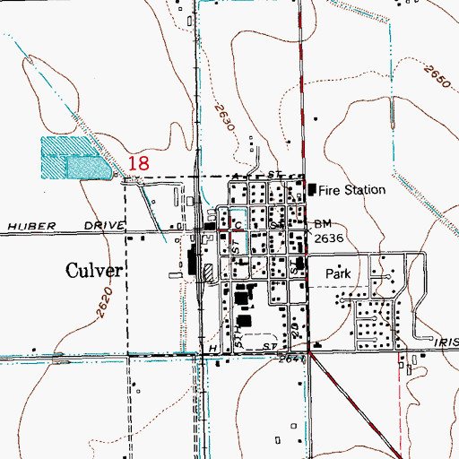 Topographic Map of Culver, OR