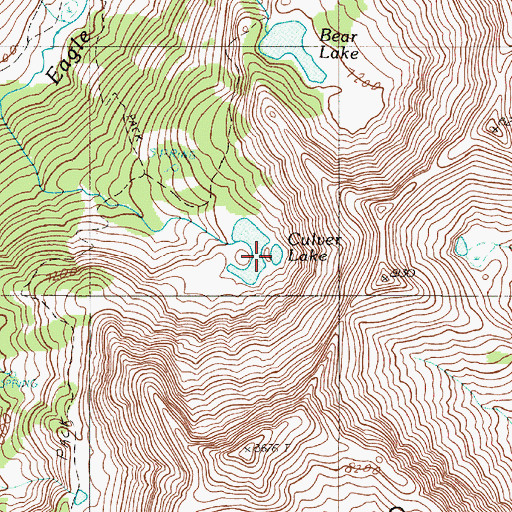 Topographic Map of Culver Lake, OR