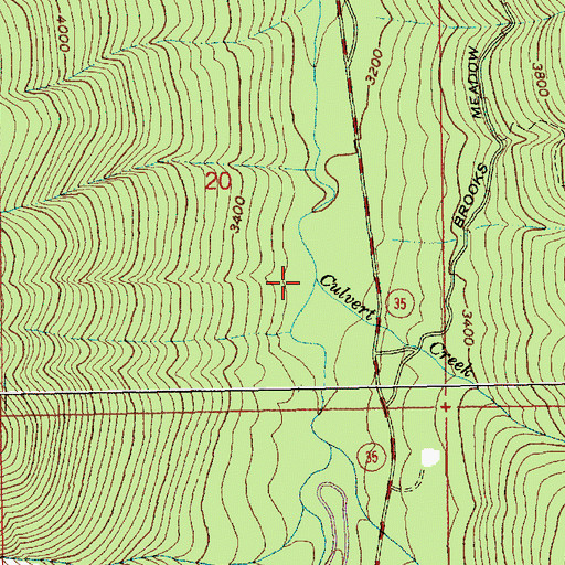 Topographic Map of Culvert Creek, OR