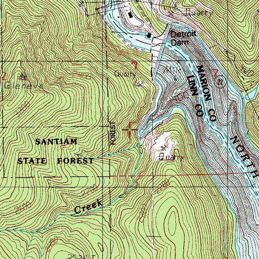 Topographic Map of Cumley Creek, OR