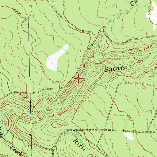 Topographic Map of Cummings Creek, OR