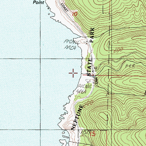 Topographic Map of Cummins Creek, OR