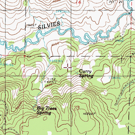 Topographic Map of Curry Spring, OR
