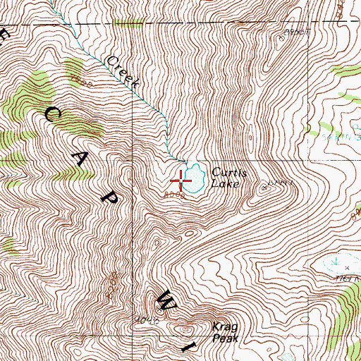 Topographic Map of Curtis Lake, OR