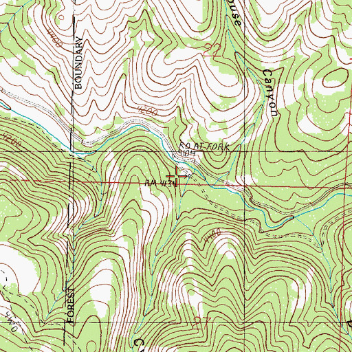 Topographic Map of Cyclone Canyon, OR