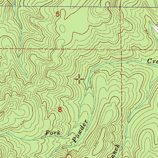 Topographic Map of Dahl Fork, OR