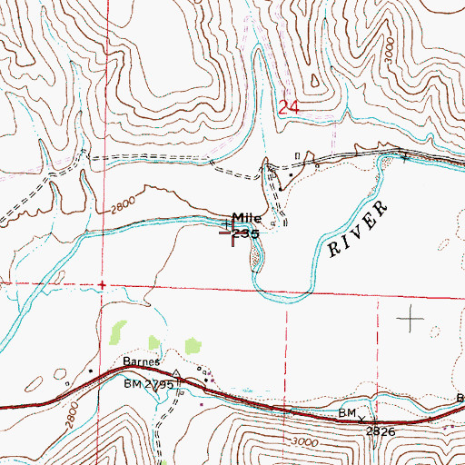 Topographic Map of Damon Creek, OR