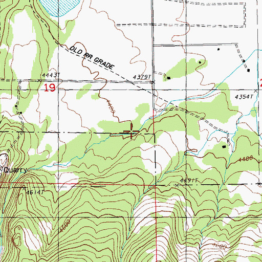 Topographic Map of Dams Canyon, OR