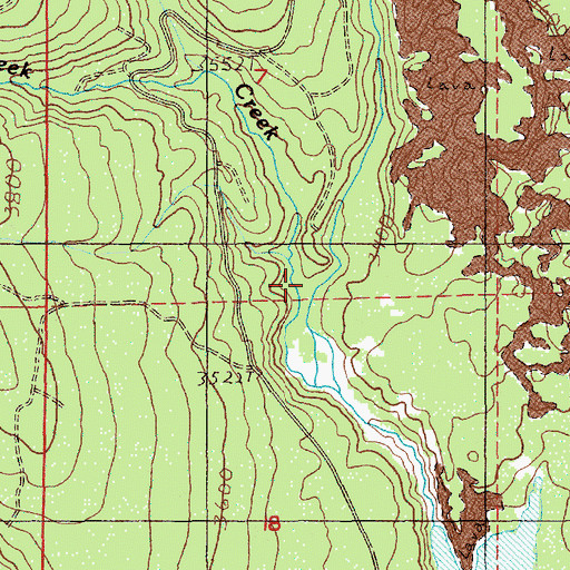 Topographic Map of Danny Creek, OR