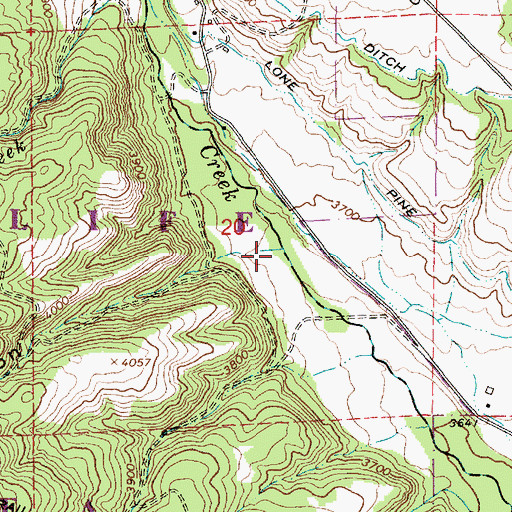 Topographic Map of Dark Canyon, OR